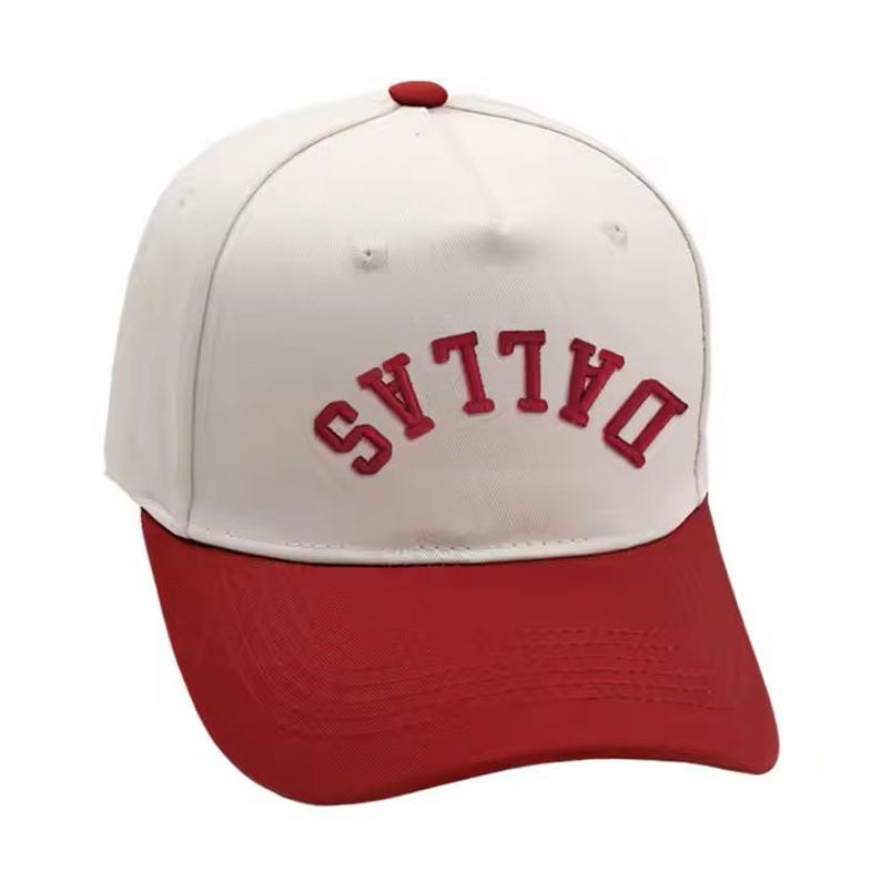 Custom Upside Down Embroidered Hat, Unique Gift Idea, Custom Five Panel Twill Cap